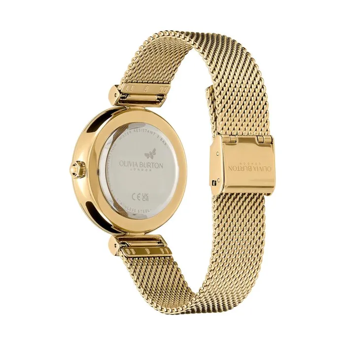 Bee Watches Women Olivia Burton 36mm Minima Bee TBar Gold Mesh Watch