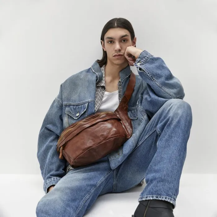 Belt Bags Men Campomaggi Easy Cognac