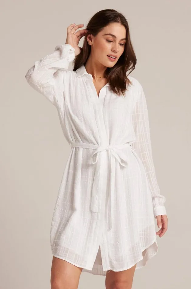 Belted Hidden Placket Dress 8211 White Women Bella Dahl Mini Dresses Belted Hidden Placket Dress 8211 White Women Bella Dahl Mini Dresses