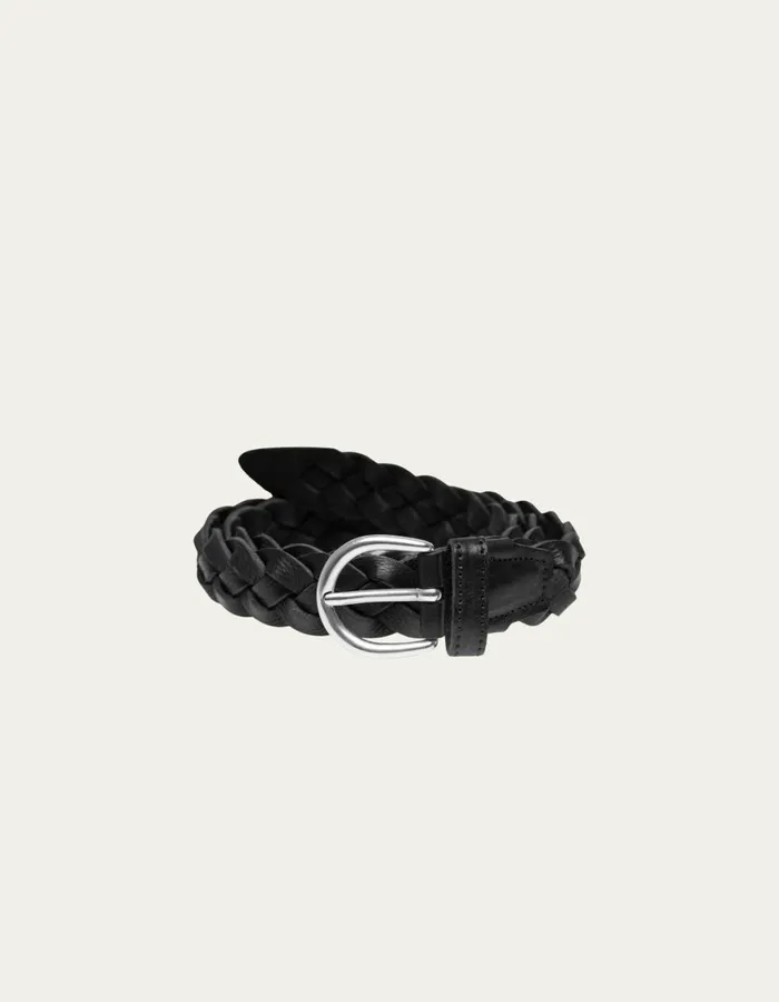 Belts Men Les Deux Victor Braided Belt 8211 BlackBlack