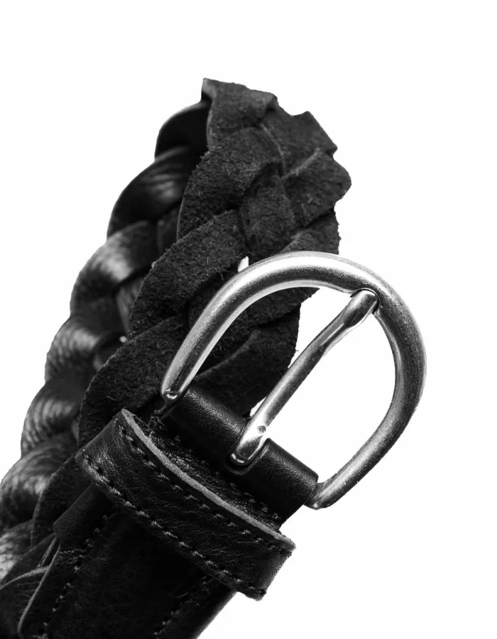 Belts Men Les Deux Victor Braided Belt 8211 BlackBlack
