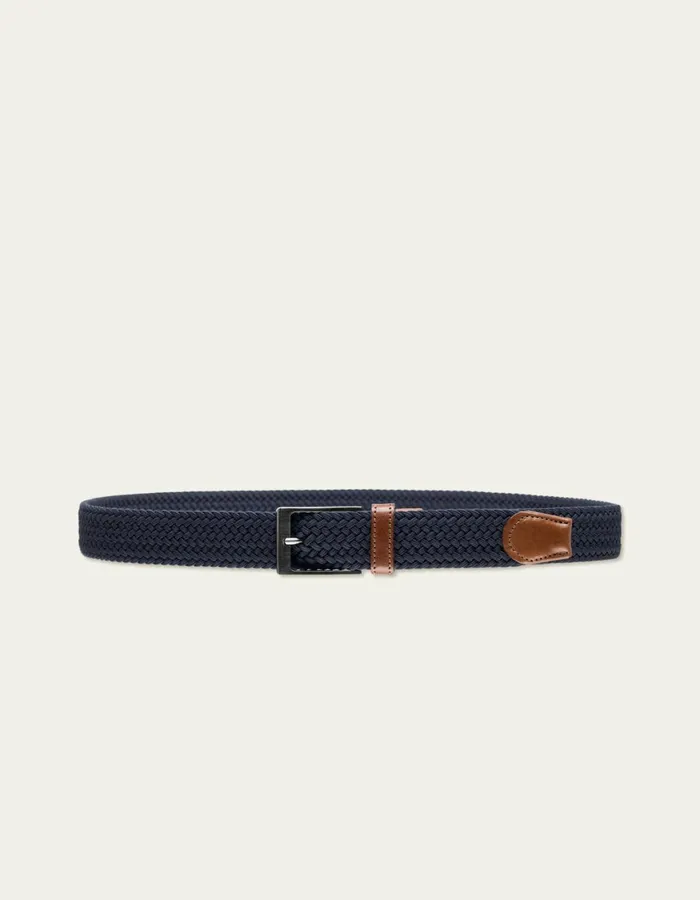 Belts Men Les Deux Walker Webbing Belt 8211 Dark Navy