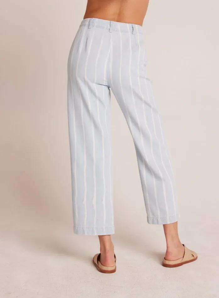 Blakely Utility Wide Leg Crop 8211 Bleach Stripe Wash Women Bella Dahl Pants Blakely Utility Wide Leg Crop 8211 Bleach Stripe Wash Women Bella Dahl Pants