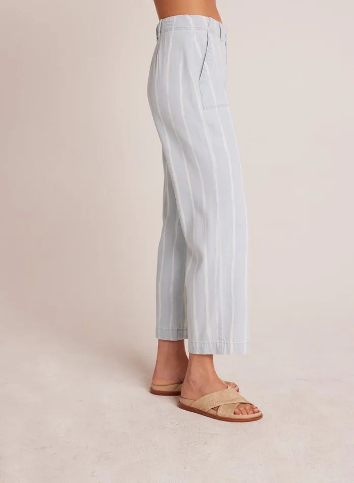 Blakely Utility Wide Leg Crop 8211 Bleach Stripe Wash Women Bella Dahl Pants Blakely Utility Wide Leg Crop 8211 Bleach Stripe Wash Women Bella Dahl Pants