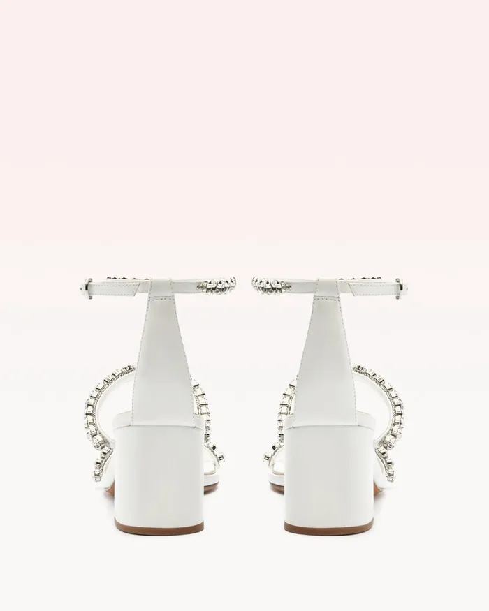 Block Heel Wedding Sandals 8211 Alexa Crystals Bridal 60 White 8211 Alexandre Birman Bridal White Women Alexandre Birman Sandals