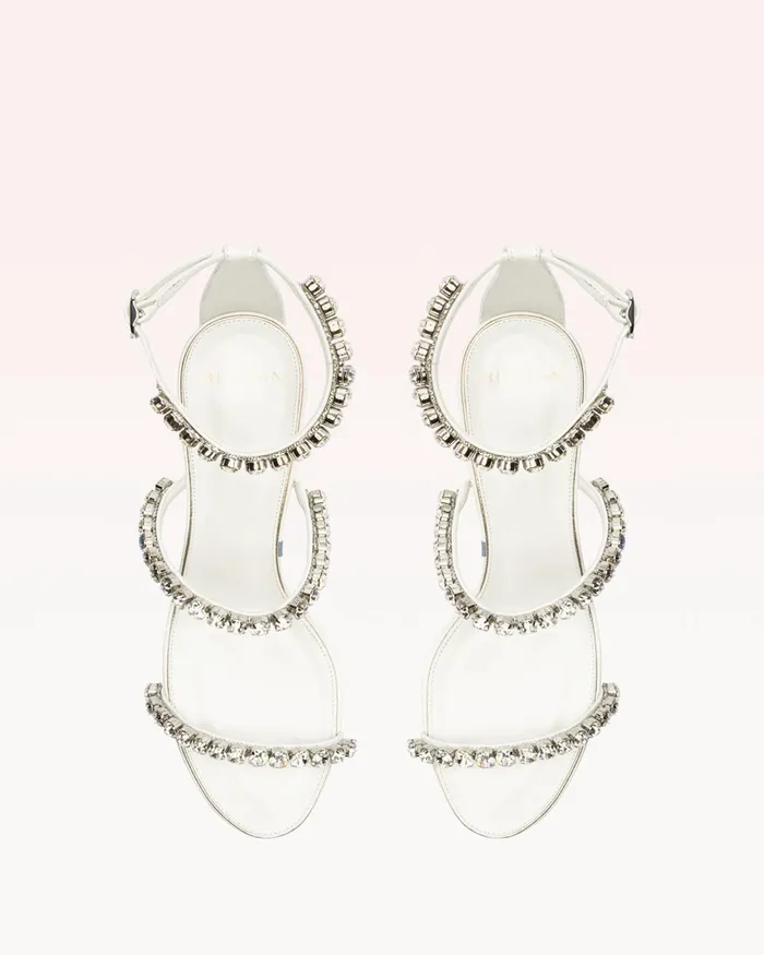 Block Heel Wedding Sandals 8211 Alexa Crystals Bridal 60 White 8211 Alexandre Birman Bridal White Women Alexandre Birman Sandals