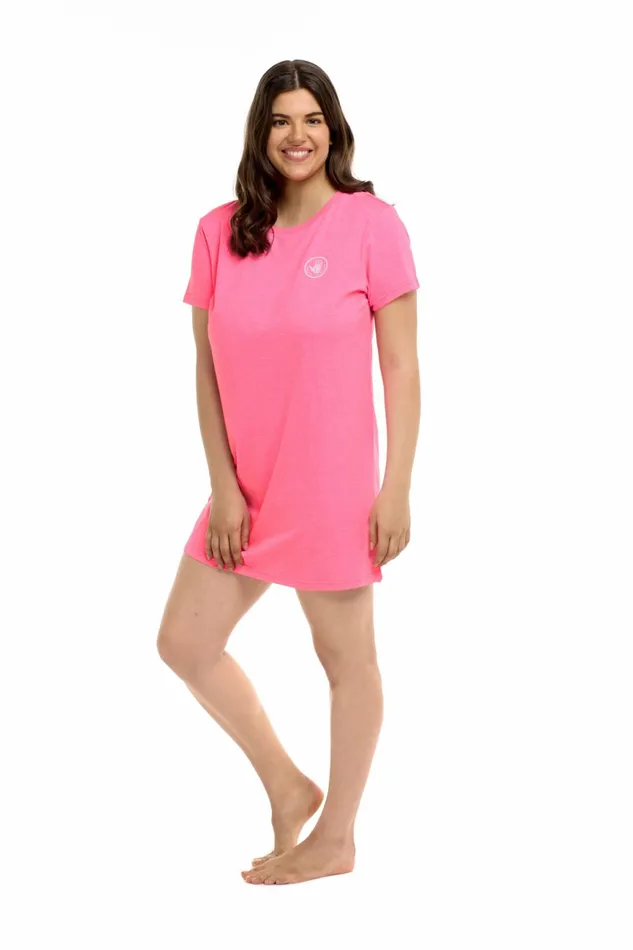 Body Glove CoverUps Brielle TShirt Dress 8211 Bubble Gum Heather 8211 Women
