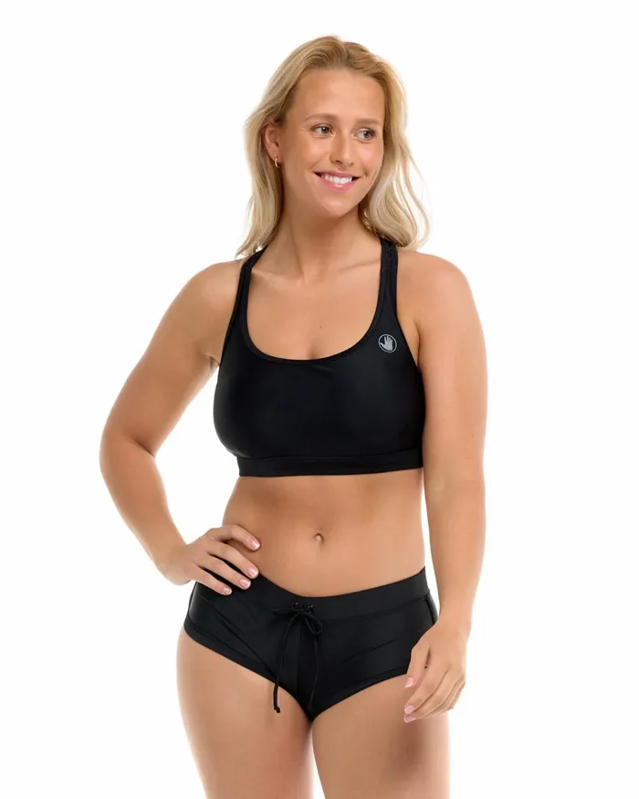 Body Glove Gym To Swim Smoothies Equalizer DDD CrossOver Sports Bra 8211 Black 8211 Women