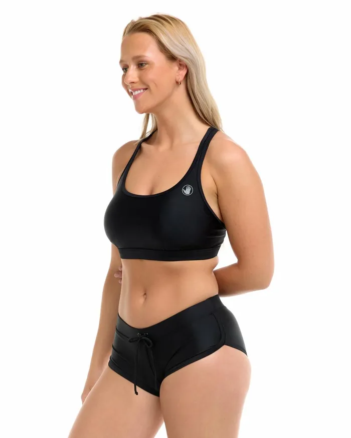 Body Glove Gym To Swim Smoothies Equalizer DDD CrossOver Sports Bra 8211 Black 8211 Women