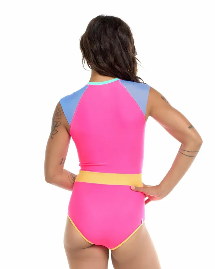 Body Glove Longsleeve Swimsuits Vibration Stand Up OnePiece Swimsuit 8211 Bubble Gum 8211 Women