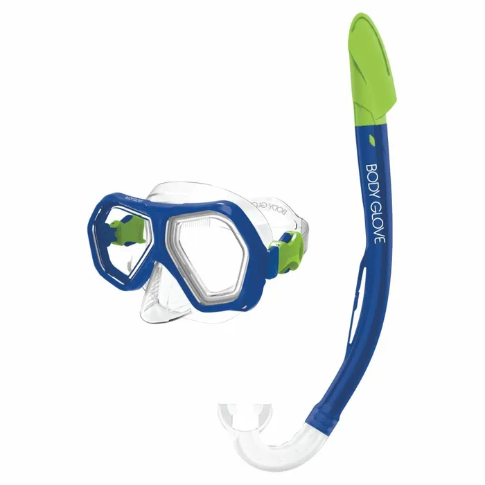 Body Glove Masks and Snorkels Kids Mischief MaskSnorkel Combo 8211 BlueLime 8211 Men