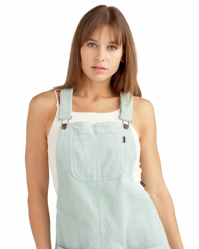 Body Glove New Arrivals Daydreamer Corduroy Overall Dress 8211 Aqua Corduroy 8211 Women
