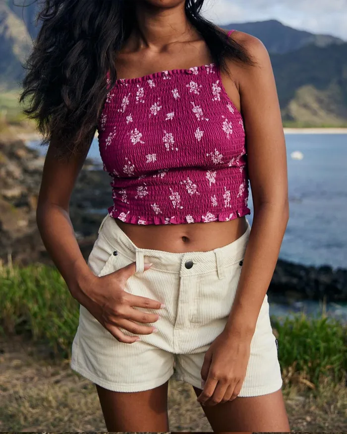 Body Glove New Arrivals Daydreamer Smocked Fitted TankTop 8211 Fuchsia 8211 Women
