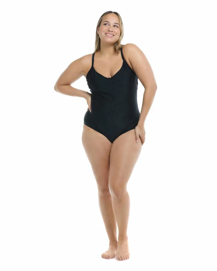 Body Glove OnePieces Smoothies Sandbar Plus Size OnePiece Swimsuit 8211 Black 8211 Women