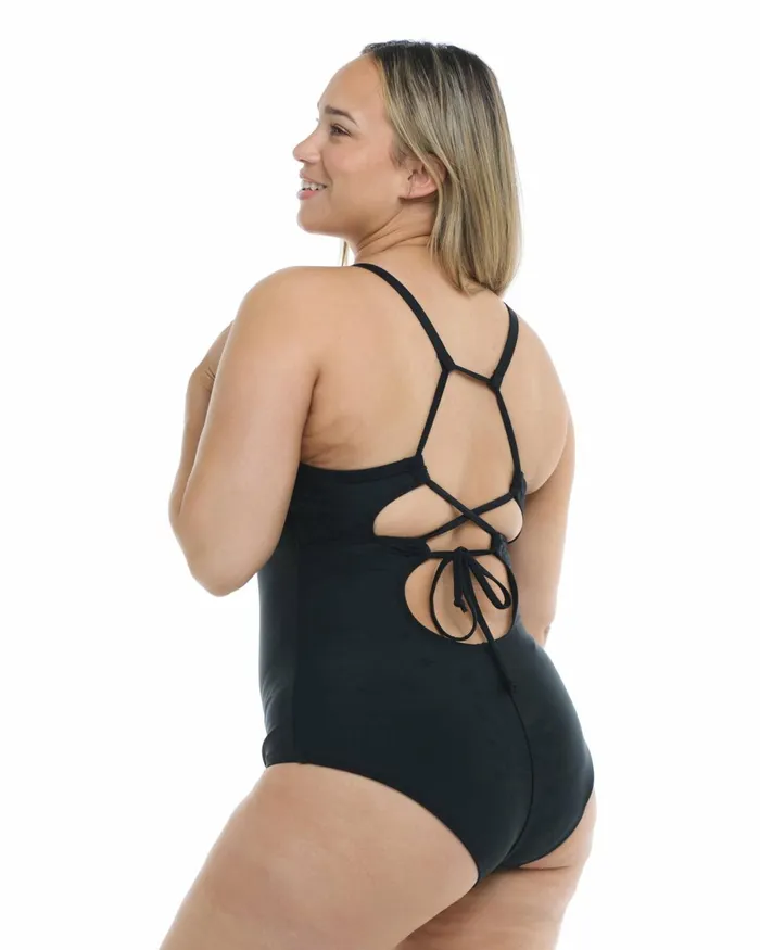 Body Glove OnePieces Smoothies Sandbar Plus Size OnePiece Swimsuit 8211 Black 8211 Women