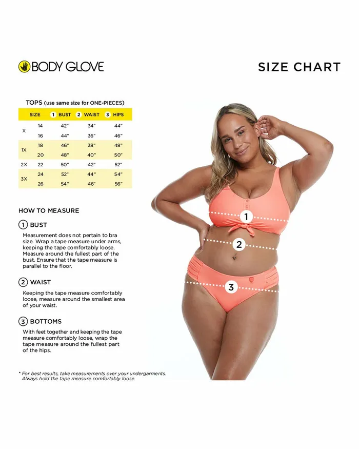 Body Glove Plus Size Swimwear Havana Nights Plus Size Coco HighWaist Bikini Bottom 8211 Combo Multi 8211 Women