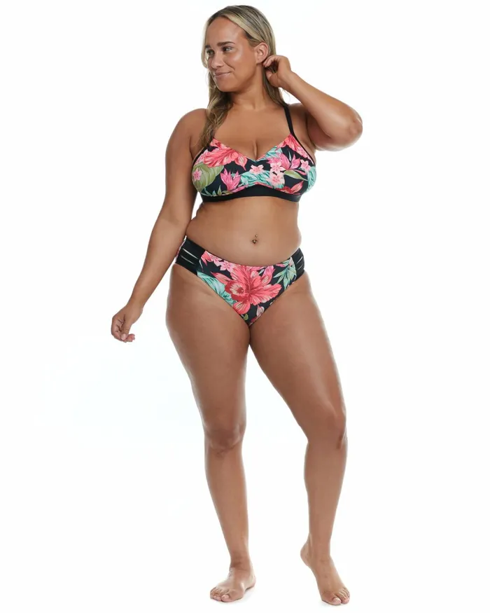 Body Glove Plus Size Swimwear Isla Foca Plus Size Retro HighWaist Swim Bottoms 8211 Black 8211 Women