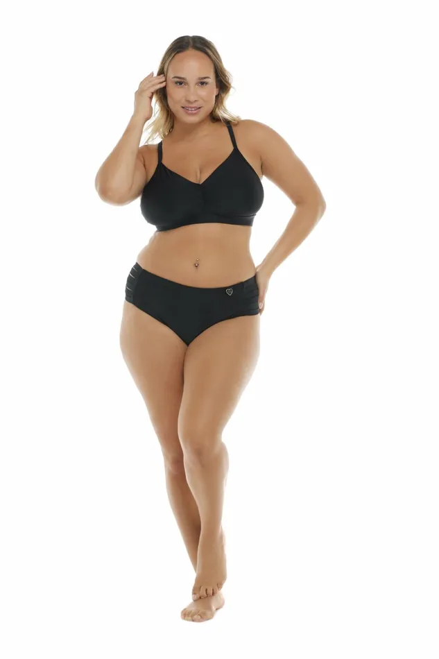 Body Glove Plus Size Swimwear Smoothies Retro Plus Size Swim Top 8211 Black 8211 Women