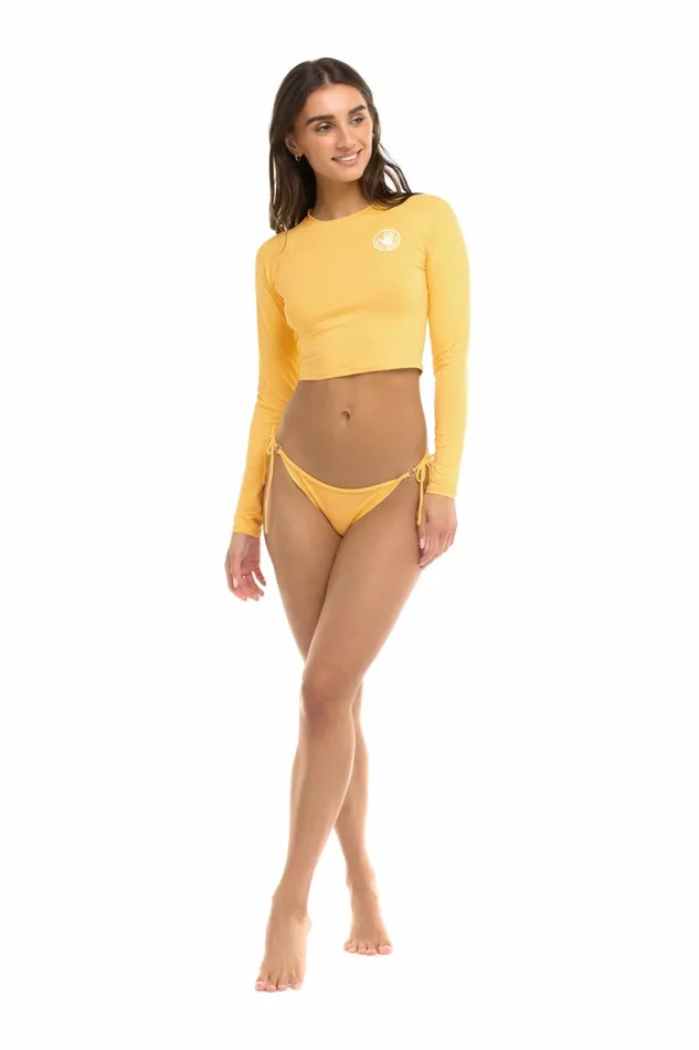 Body Glove Rash Guards Sun Protection Let It Be Crop Rashguard 8211 Canary 8211 Women Body Glove Rash Guards Sun Protection Let It Be Crop Rashguard 8211 Canary 8211 Women