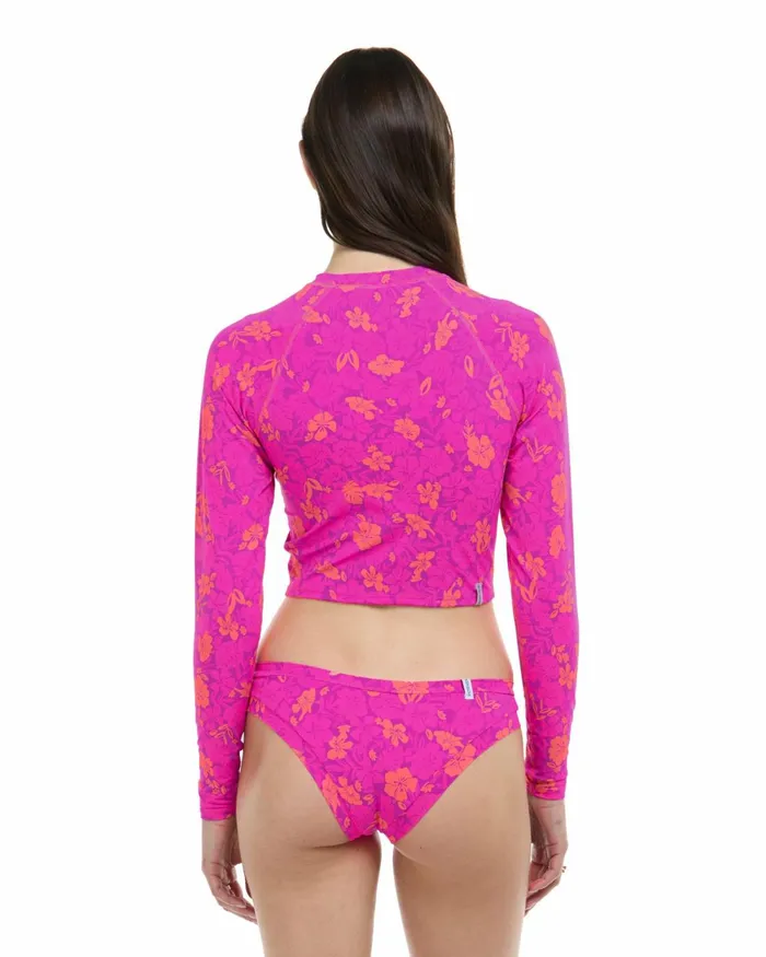 Body Glove Rash Guards Sun Protection Puako Let It Be Crop Rashguard 8211 Bubble Gum Puako 8211 Women