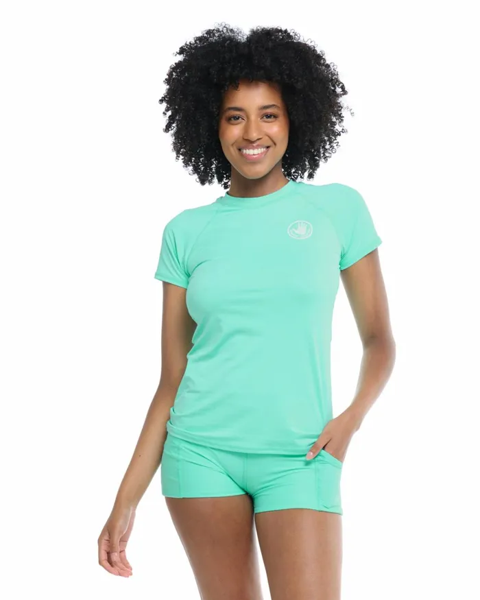 Body Glove Rash Guards Sun Protection Smoothies In Motion Rash Guard 8211 Sea Mist 8211 Women
