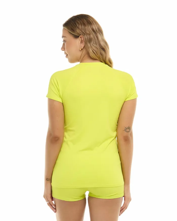 Body Glove Rash Guards Sun Protection Smoothies In Motion Short Sleeve Rashguard 8211 Key Lime 8211 Women