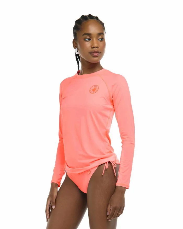 Body Glove Rash Guards Sun Protection Smoothies Sleek Long Sleeve Rashguard 8211 Coral 8211 Women