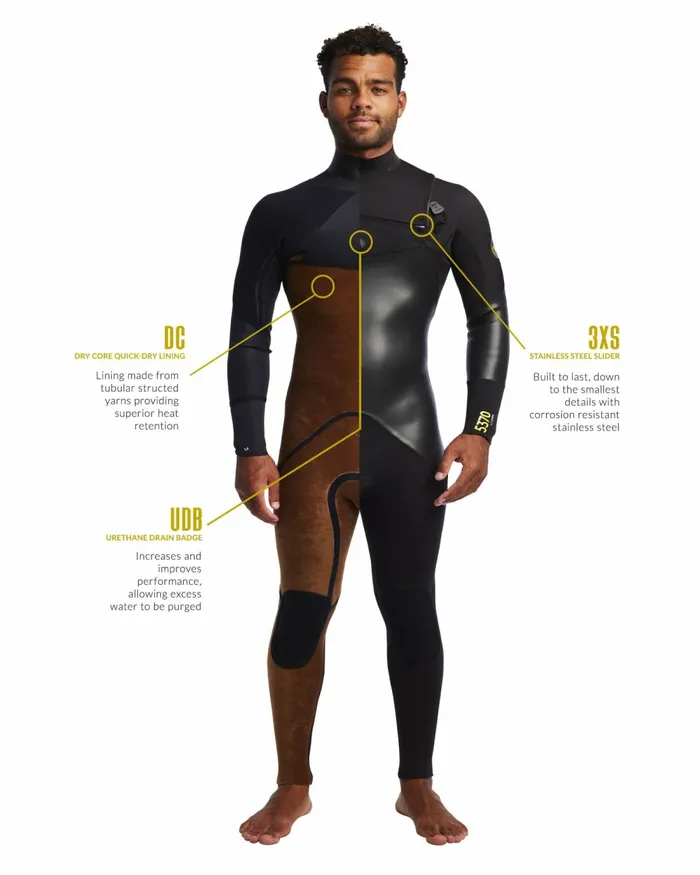 Body Glove Wetsuits 5370 43mm Chest Zip Fullsuit 8211 Black 8211 Accessories