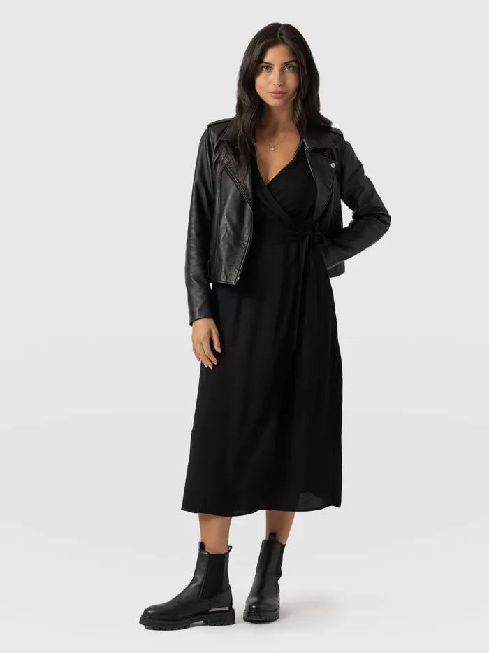 Bonnie Wrap Dress 8211 Black Black Women Saint And Sofia Dresses