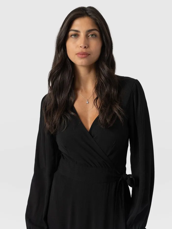 Bonnie Wrap Dress 8211 Black Black Women Saint And Sofia Dresses