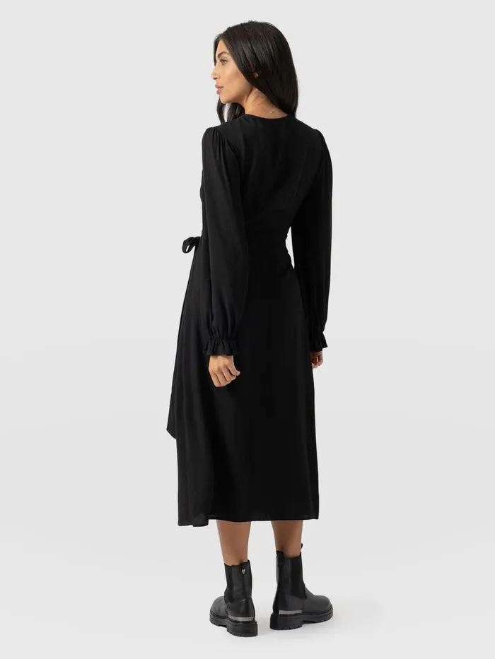 Bonnie Wrap Dress 8211 Black Black Women Saint And Sofia Dresses