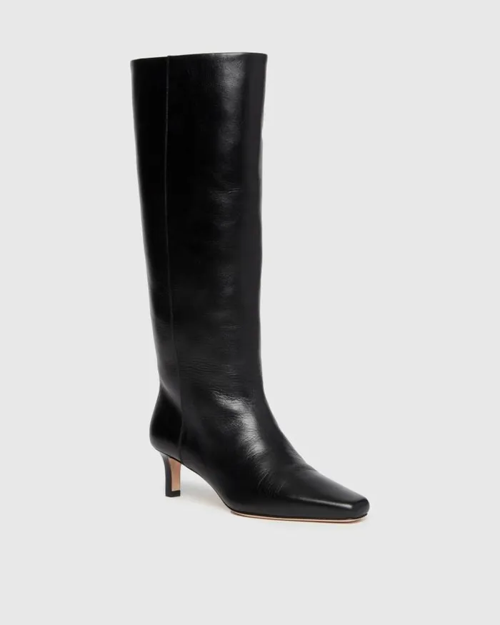 Boots Women PAIGE Ansley Tall Boot 8211 Black Leather Boots Women PAIGE Ansley Tall Boot 8211 Black Leather