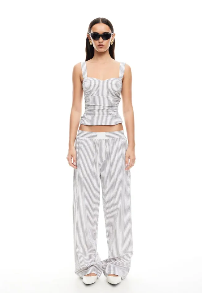 Bottoms Women Lioness Fashion COBAIN PANT Ivory Multi Stripe Bottoms Women Lioness Fashion COBAIN PANT Ivory Multi Stripe