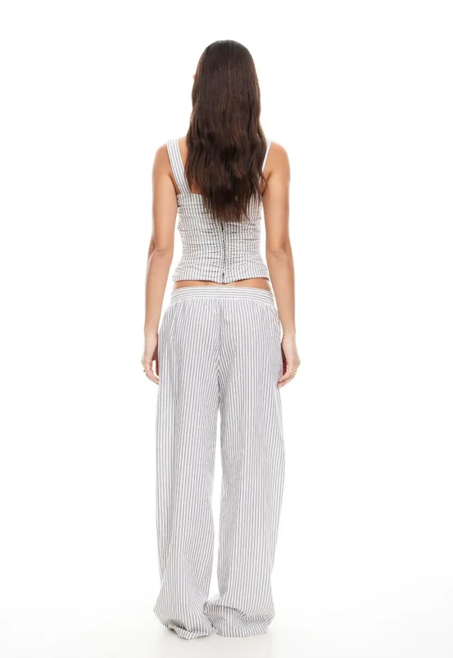 Bottoms Women Lioness Fashion COBAIN PANT Ivory Multi Stripe Bottoms Women Lioness Fashion COBAIN PANT Ivory Multi Stripe