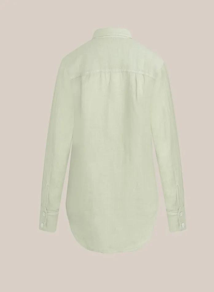 Boyfriend Button Down 8211 Pale Palm Women Bella Dahl Long Sleeve