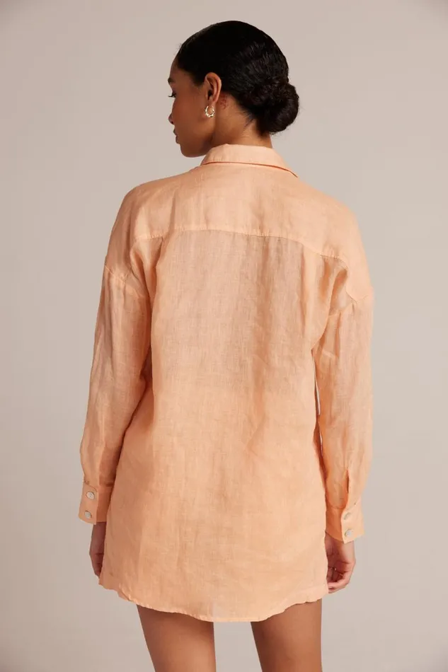 Boyfriend Button Down 8211 Peach Parker Women Bella Dahl Button Down Boyfriend Button Down 8211 Peach Parker Women Bella Dahl Button Down