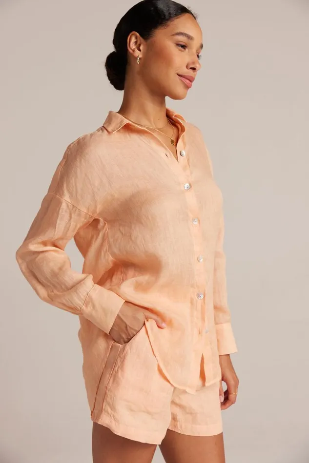 Boyfriend Button Down 8211 Peach Parker Women Bella Dahl Button Down Boyfriend Button Down 8211 Peach Parker Women Bella Dahl Button Down