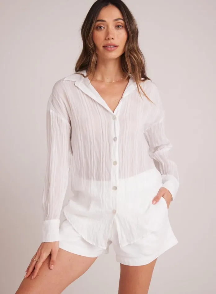 Boyfriend Button Down 8211 White Women Bella Dahl Long Sleeve