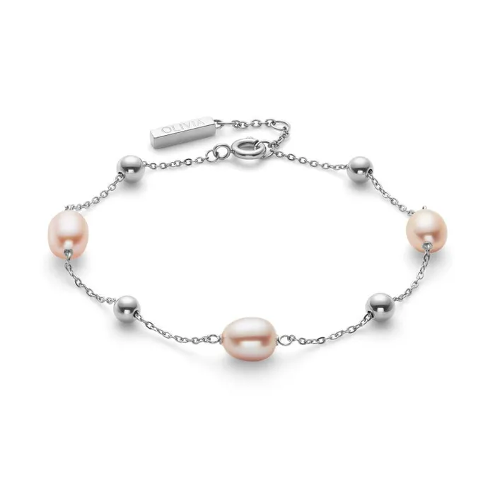 Bracelets Women Olivia Burton By The Sea Pearl Silver Tone Bracelet