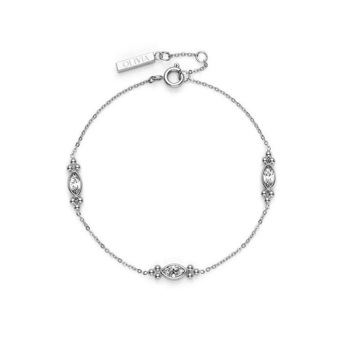 Bracelets Women Olivia Burton Dainty Silver Tone Bracelet