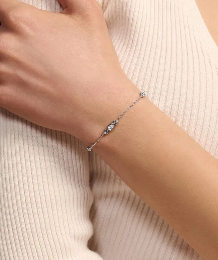 Bracelets Women Olivia Burton Dainty Silver Tone Bracelet
