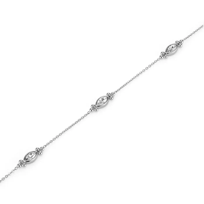 Bracelets Women Olivia Burton Dainty Silver Tone Bracelet