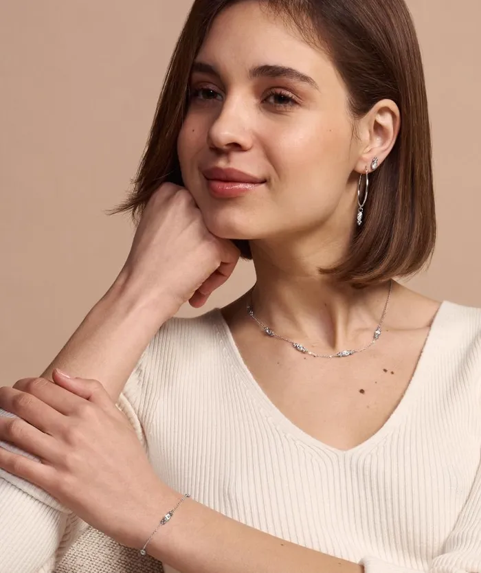 Bracelets Women Olivia Burton Dainty Silver Tone Bracelet
