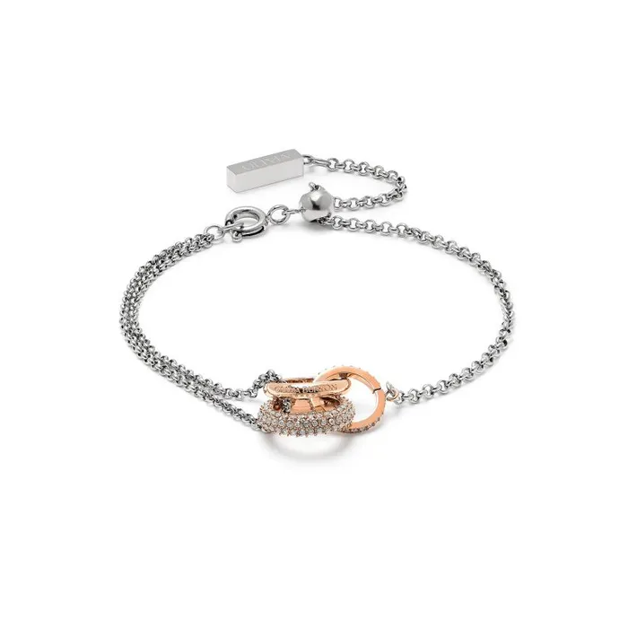 Bracelets Women Olivia Burton Entwine Silver and Rose Gold Bracelet