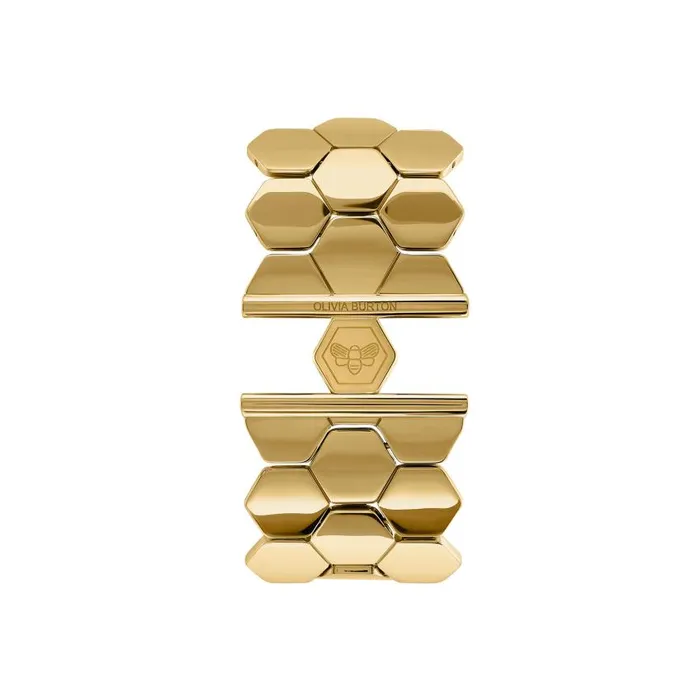 Bracelets Women Olivia Burton Honeycomb Gold Plated Cuff Bracelet
