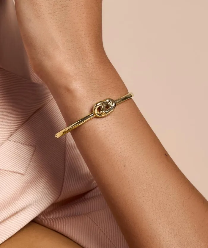 Bracelets Women Olivia Burton Lovers Knot Gold Plated Bangle