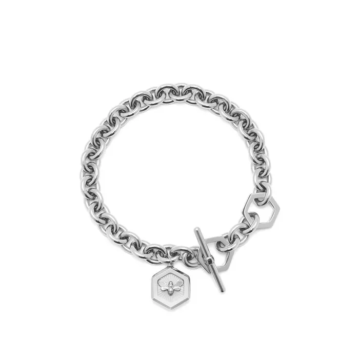 Bracelets Women Olivia Burton Minima Bee Silver Toggle Bracelet