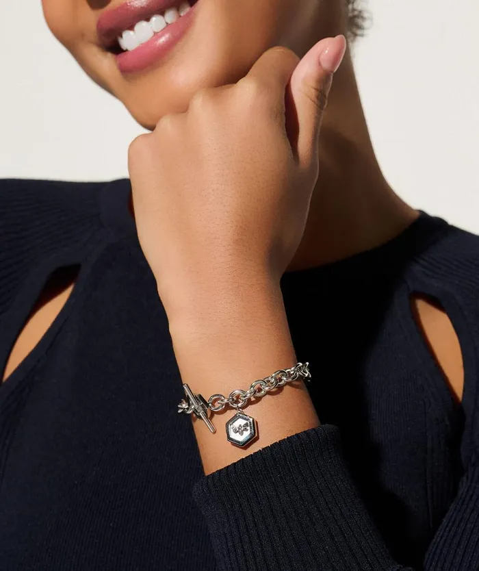 Bracelets Women Olivia Burton Minima Bee Silver Toggle Bracelet