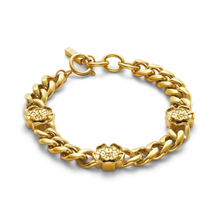 Bracelets Women Olivia Burton Tudor Rose Gold Plated Link Chain Bracelet