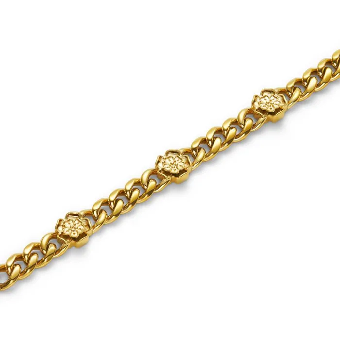 Bracelets Women Olivia Burton Tudor Rose Gold Plated Link Chain Bracelet